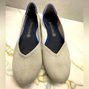 Rothy’s The Flat Size 10.5 Round toe gray quartz flats VGUC